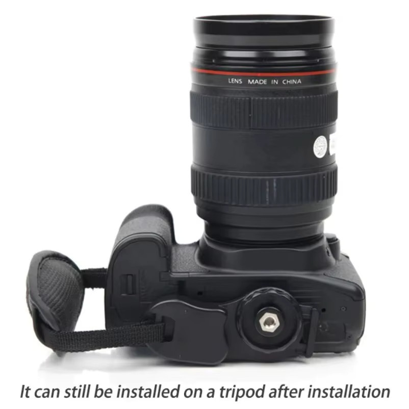 VIKEFON Kamera-Handschlaufe aus schwarzem PU-Leder für Nikon und Canon DSLR-Kameras - Bild 5