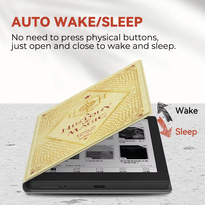 Twosheep Magnetische Flip-Cover Hülle für Onyx Boox Go6 Poke6 Poke5 im Vintage-Buchstil mit Auto Sleep Wake-Funktion - Bild 2