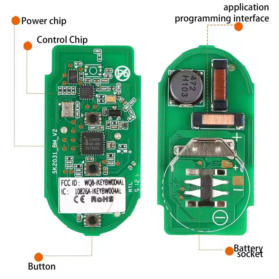 Autel Universeller Smart-Schlüssel Typ Razor für BMW 3B/4B zur Verwendung mit KM100 IM508 IM608 BW003AL BW004AL - Bild 2