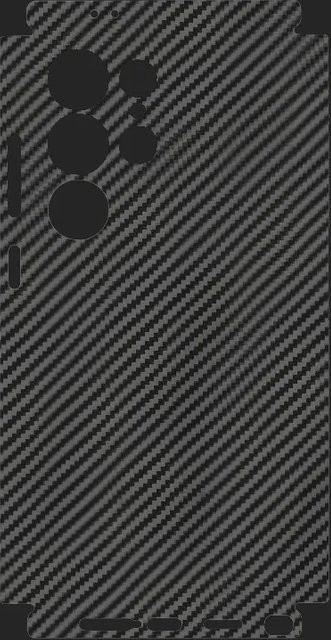 3D Carbon Fiber Schutzfolie für Samsung Galaxy S24 Ultra, S24 Plus und S24 als Vollabdeckung für Rückseite und Seiten in Schwarz und Rot - Bild 1