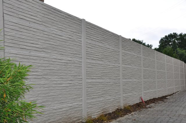 Betonzaun Tilestone grau doppelseitig B: 200 cm, H: 200 cm - Bild 1