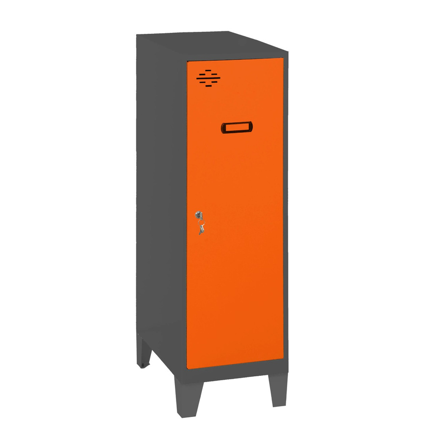 PROREGAL Schließfachwürfel AMEGO Spind mit Standfüßen in Orange-Anthrazit, H x B x T: 101,5 x 40 x 50 cm - Bild 2