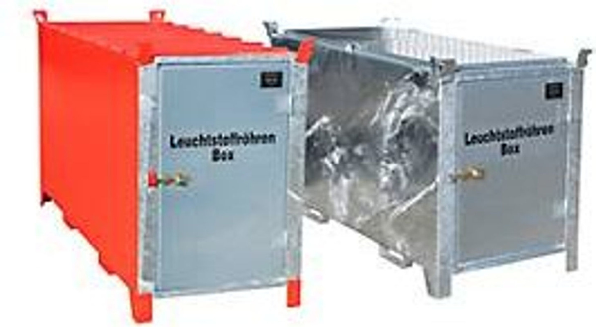 Leuchtstoffröhrenbox BAUER SL 150 aus Stahlblech, unterfahrbar und abschließbar, Farbe: Rot, B/T/H: 170 x 77 x 11,25 cm - Bild 2