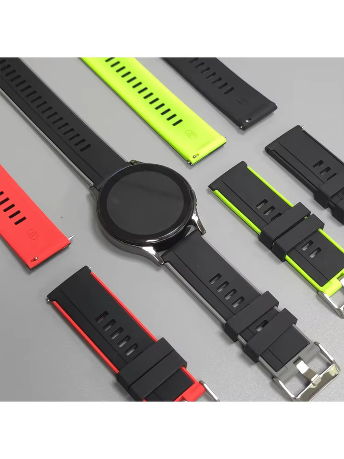 Amazfit Uhrenarmband Silikon, 22 mm, 20 mm, Schwarz, Unisex - Bild 5