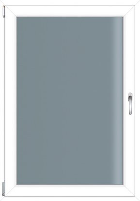 RORO Kunststoff-Fenster KOMFORT B70 in Weiss mit Klarglas, Breite: 75 cm, Höhe: 110 cm - Bild 1
