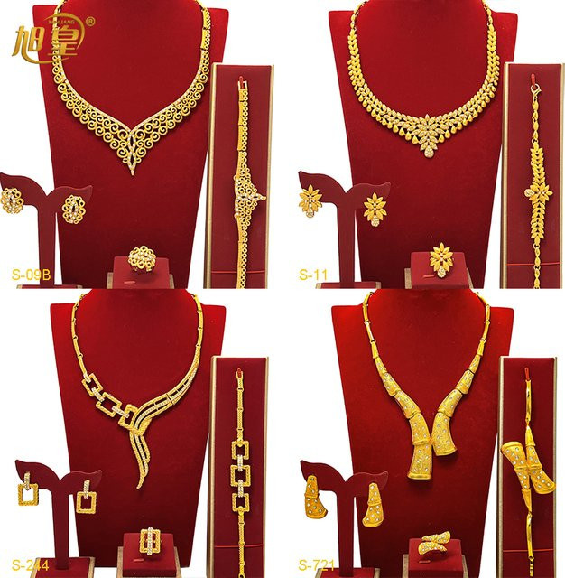 XUHUANG Schmuck-Set, Gold, Zirkonia, Damen - Bild 1