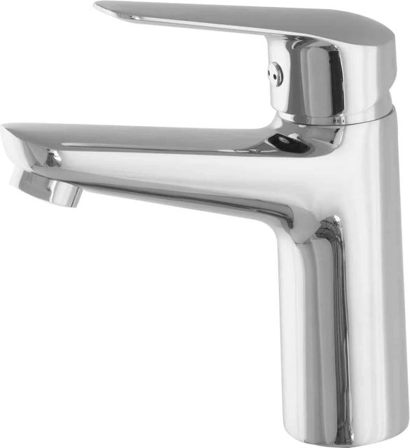 PaulGurkes Design Waschtischarmatur aus Messing in Chrom-Silber, Höhe: 28,0 cm, Breite: 22,0 cm, Tiefe: 7,5 cm - Bild 1