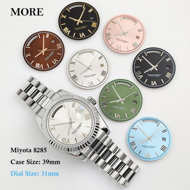 Miyota Uhrenzubehör, Edelstahl, 39 mm Gehäuse, 31 mm Zifferblatt - Bild 1