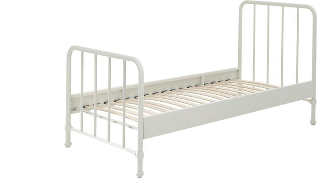 Vipack Metallbett BRONXX in Weiß, modern und matt, B/T/H: 90 x 200 cm - Bild 1