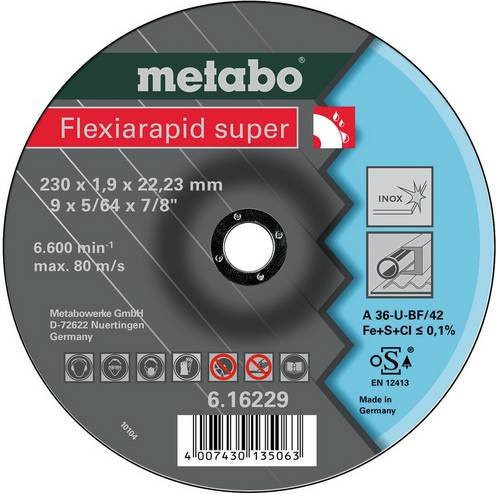 Metabo Trennscheibe gekröpft für Edelstahl, 230 mm, 25 Stück, Multicolour - Bild 1
