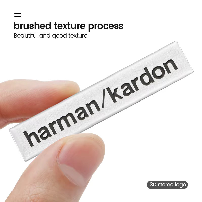 Harman/Kardon 3D Aluminium Emblem Auto-Aufkleber in Silber - Bild 2