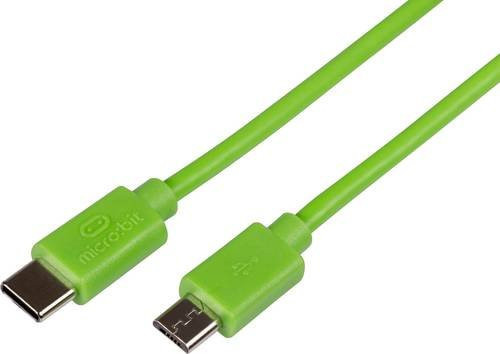 BBC micro:bit Daten- und Stromkabel Grün mit USB-C auf Micro-USB 0,30 m - Bild 1