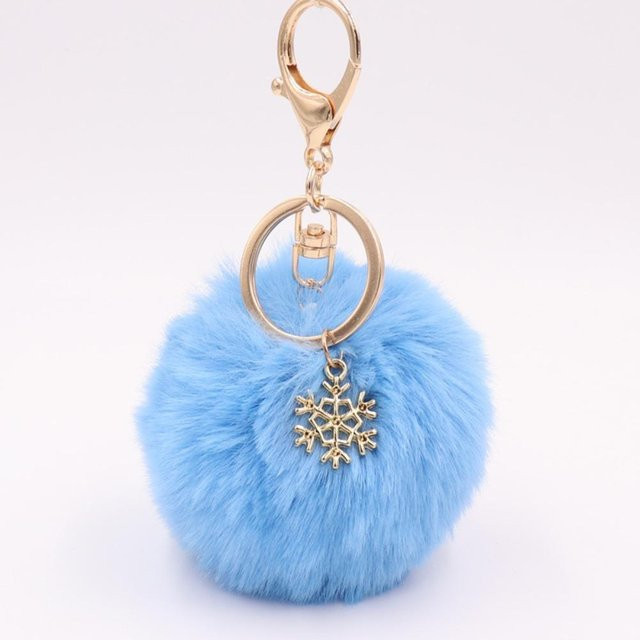 Linyi toy Schlüsselanhänger, Plüschball, Schneeflocke, Damen, Mädchen - Bild 1
