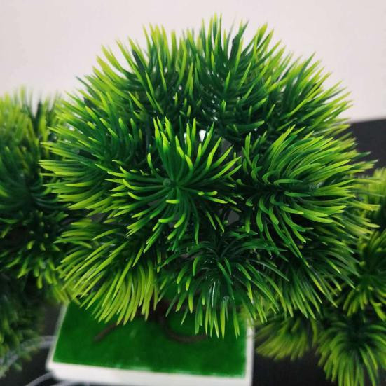 Bluelans Künstlicher Mini-Kiefer Bonsai als Tischdekoration in Grün, Höhe: 24,0 cm, Breite: 22,0 cm, Tiefe: 22,0 cm - Bild 2