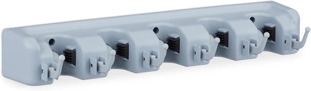 Relaxdays Gerätehalter aus Kunststoff in Grau, gummiert, B/T/H: 40 x 6 x 11 cm - Bild 1