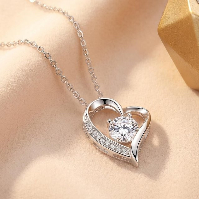 BJXMOSO Halskette, 925 Silber, Zirkonia, Damen - Bild 1