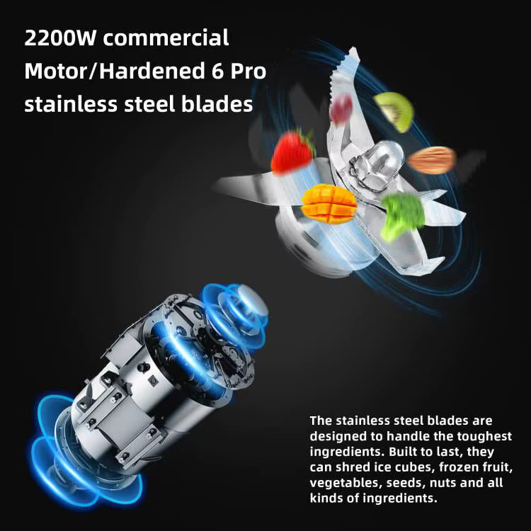 BioloMix Professioneller Smart-Mixer mit 2200W Leistung, Schwarz, 2L Behälter - Bild 6
