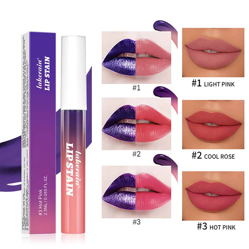 Lip Stain Liquid Lipstick, Purple, Matt, Waterproof - Bild 2