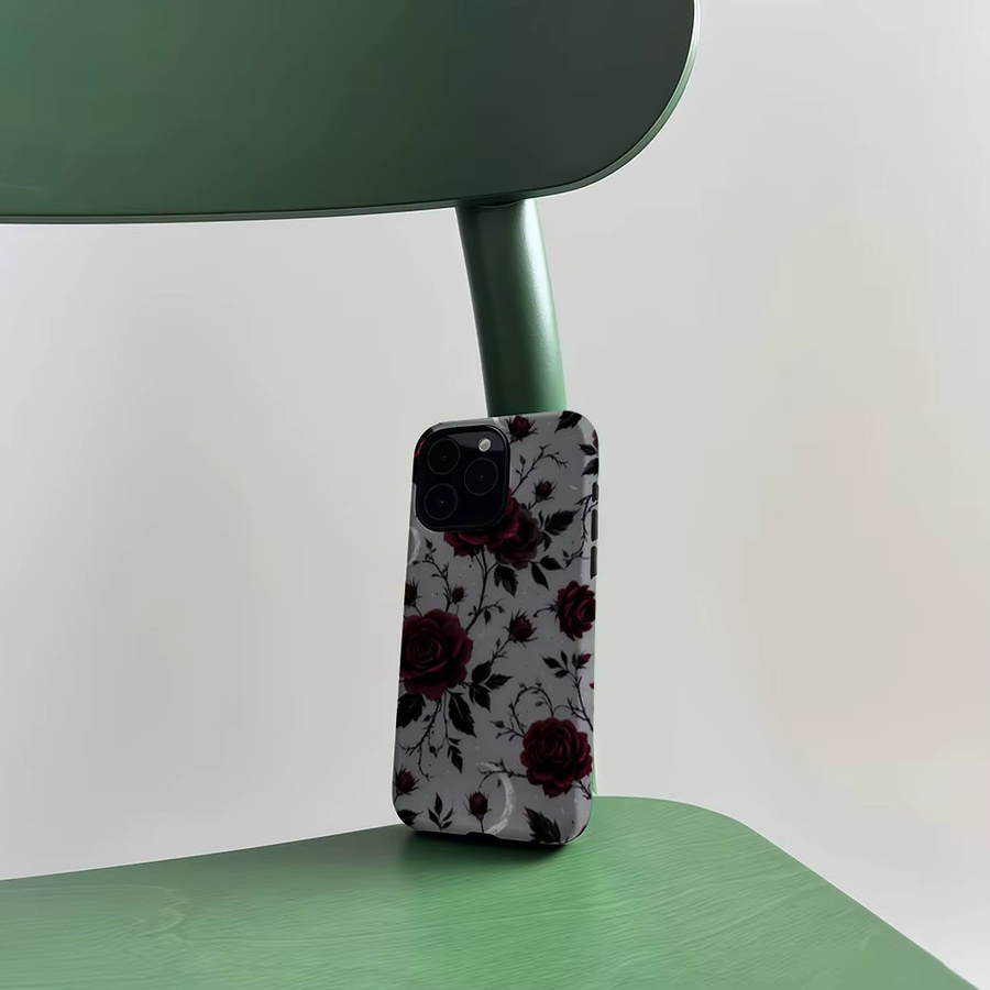 CaseLumi Matte Bumper MagSafe Hülle für iPhone mit Mondlicht-Rosen-Motiv in Multicolour - Bild 5