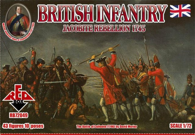 Red Box British Infantry 1745, Jacobite Rebellion, Soldaten, 1:72 - Bild 1