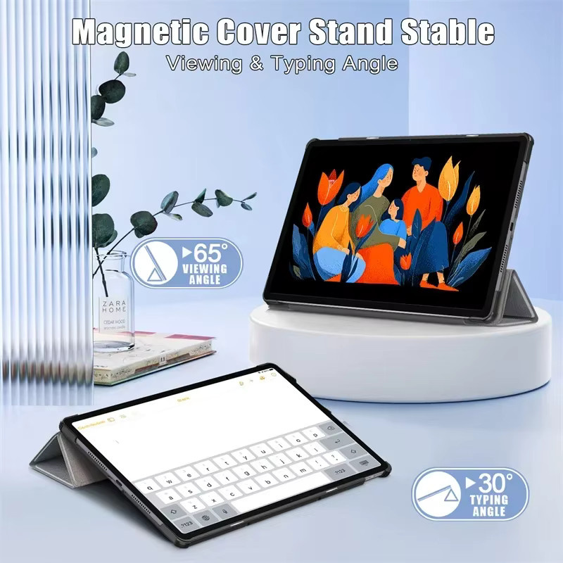 Magnetische Trifold Smart Cover Hülle für Lenovo Idea Tab Plus 12,1 Zoll TB361FU und TB365FC in Blau oder Grau - Bild 5