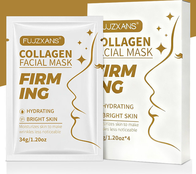FUJZXANS Bio-Kollagen-Maske, Gesichtsmaskenblätter, Trockene Haut, Unisex - Bild 1