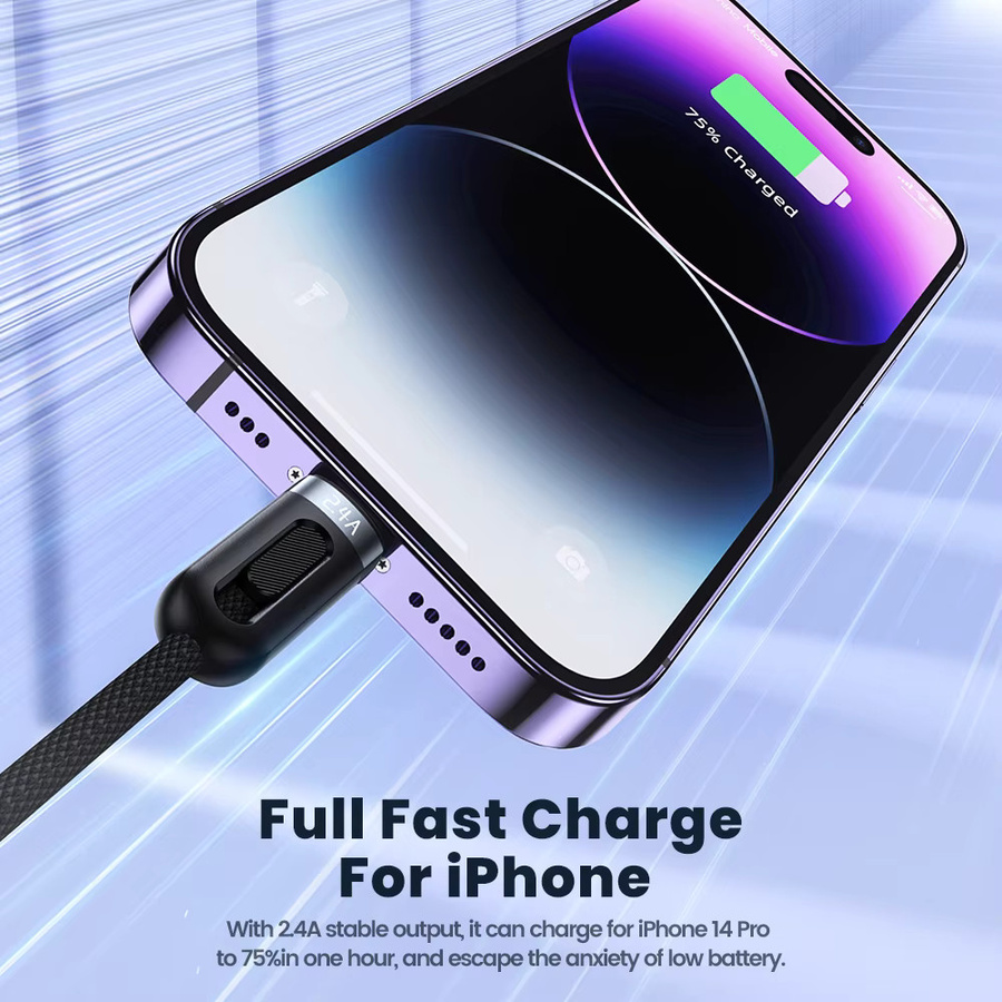 Toocki 3-in-1 USB-Kabel mit 66 W Schnellladung, PD USB-C und Micro-USB, kompatibel mit iPhone, Xiaomi, POCO und OPPO, in Schwarz oder Blau - Bild 2
