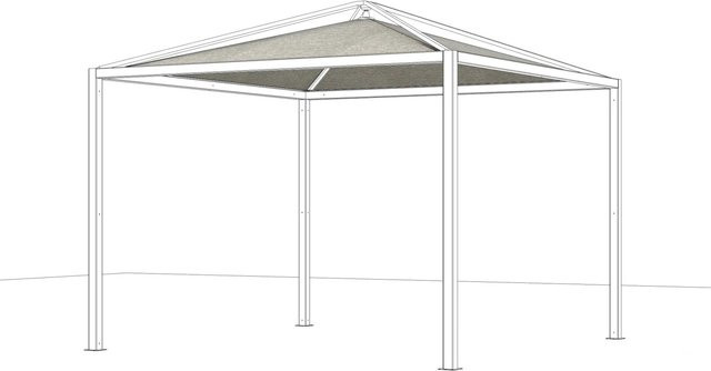 Schattenmanufaktur Siena Garden Dachbezug Comuna in Silber B/T: 300 x 300 cm - Bild 1