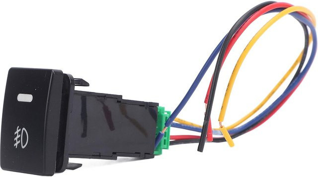 Neoglint Multifunktionaler Nebelscheinwerfer-Druckschalter mit Kabelbaum und LED-Hintergrundbeleuchtung, Wasserdicht, Schwarz - Bild 1