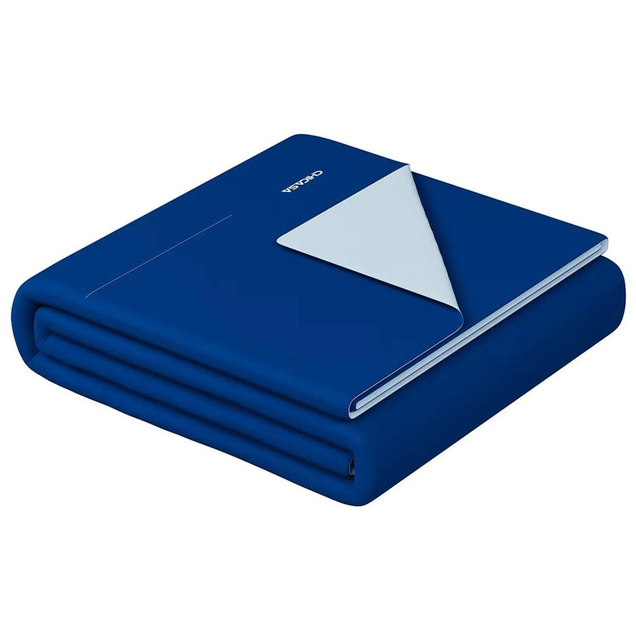 CHICASA CoolingLoop Kühlende Duo-Wendedecke Sommerdecke mit 3D-Tiefschlafmaske, Blau, B/B: 155 x 220 cm - Bild 2