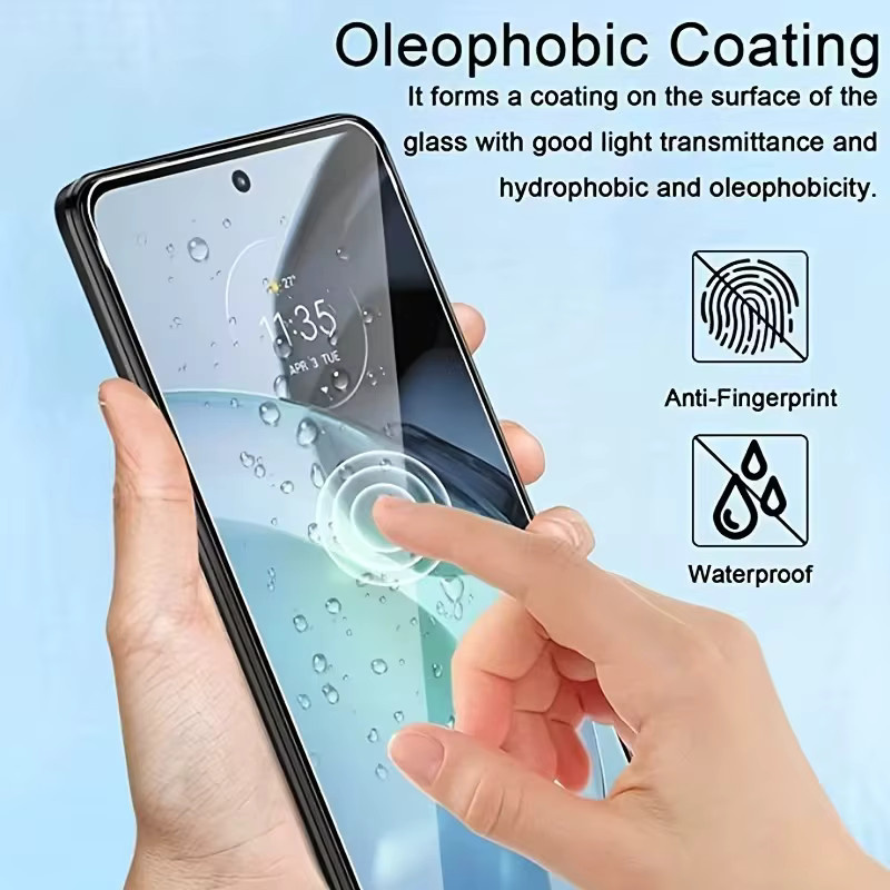 Set aus gehärtetem Glas als Displayschutz für Motorola E13 E14 E15 G04 G05 G53 G23 G34 G52 G72 G82 G86 G64 G15 Power, Farbe: Transparent - Bild 4