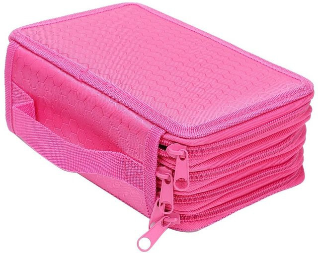 DIYelecs Zeichenstifte Etui Organizer mit 72 Fächern in Rosa - Bild 1