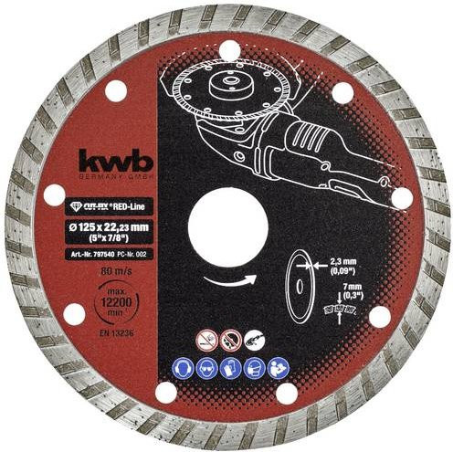 Kwb Diamanttrennscheibe für Stein und Fliesen Durchmesser: 125 mm - Bild 1