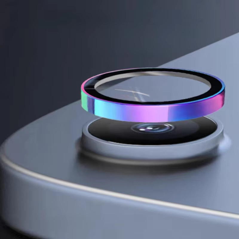 Metall-Kameraring mit Objektivglasschutz für Apple iPad Pro, Air und Mini in Schwarz und Multicolour - Bild 2