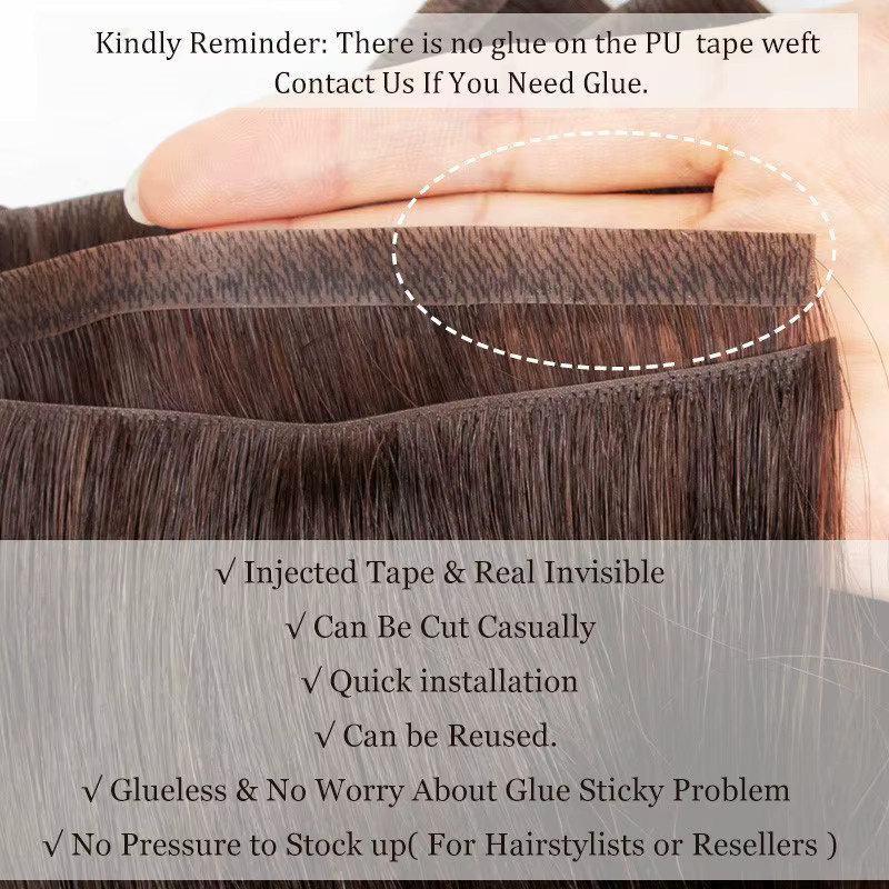 BOYMIA Tape-Extensions, Remy-Echthaar, 12-22 Zoll - Bild 4