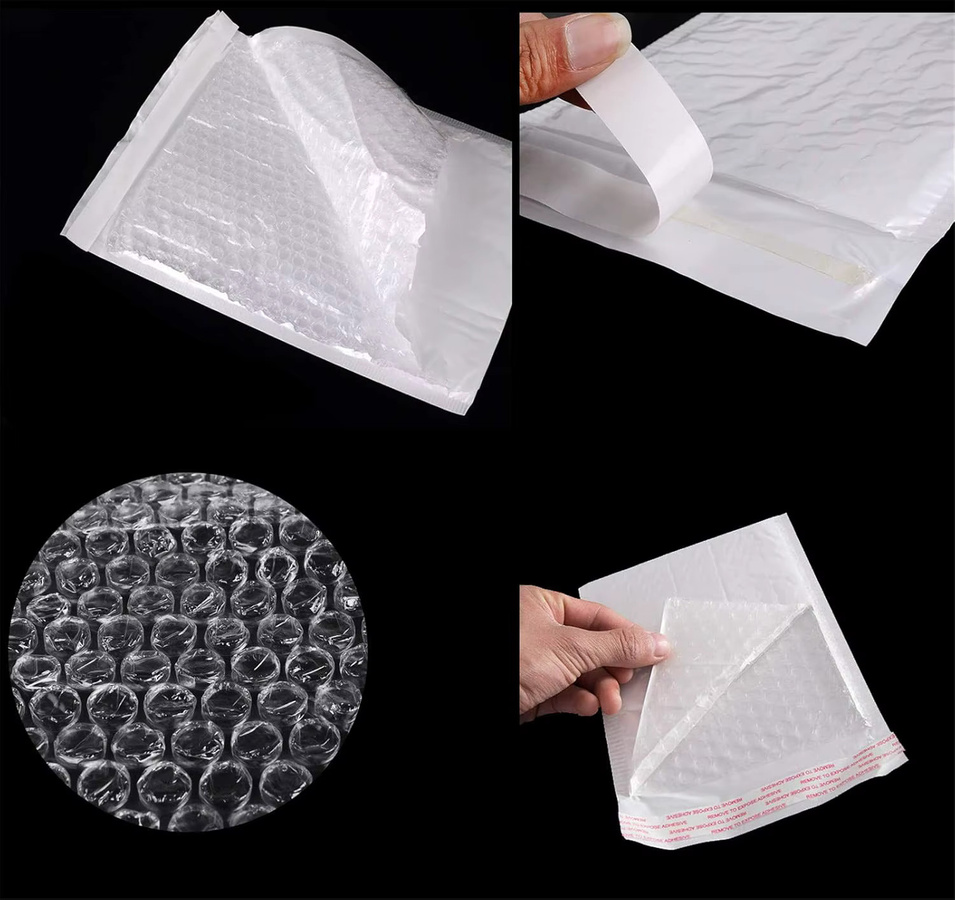 Wasserdichte und stoßfeste PE Luftpolstertaschen mit selbstklebendem Verschluss für den sicheren Versand von Dokumenten und Paketen - Bild 3