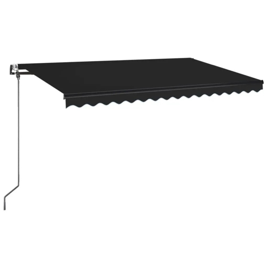 vidaXL Automatische Markise mit LED und Windsensor aus Aluminium und Polyestergewebe, Anthrazit, B: 400 cm, T: 350 cm - Bild 2