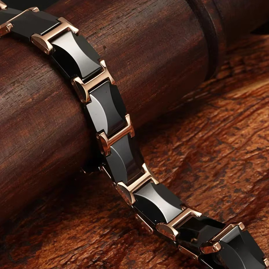 Aradoo Armband, Keramik, Titan Stahlband, Unisex - Bild 2