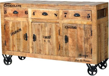SIT Sideboard RUSTIC aus Mangoholz und Metall in Beige und Natur im Industrial Design - Bild 2