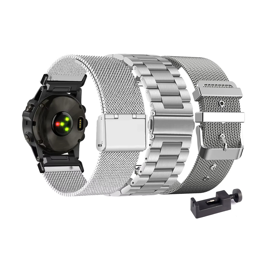 DAINU Uhrenarmband Edelstahl, Schwarz, Unisex - Bild 2