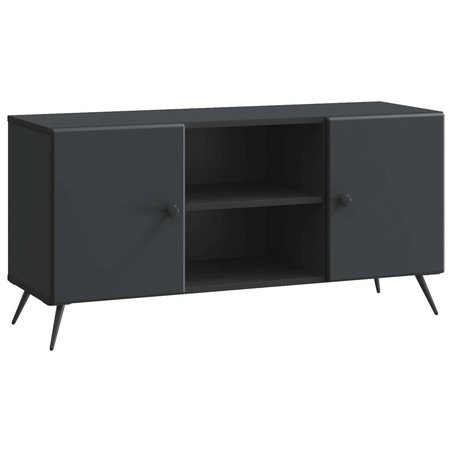 vidaXL TV-Schrank Modern in Schwarz aus MDF, B/T/H: 102 x 34,5 x 50 cm - Bild 2