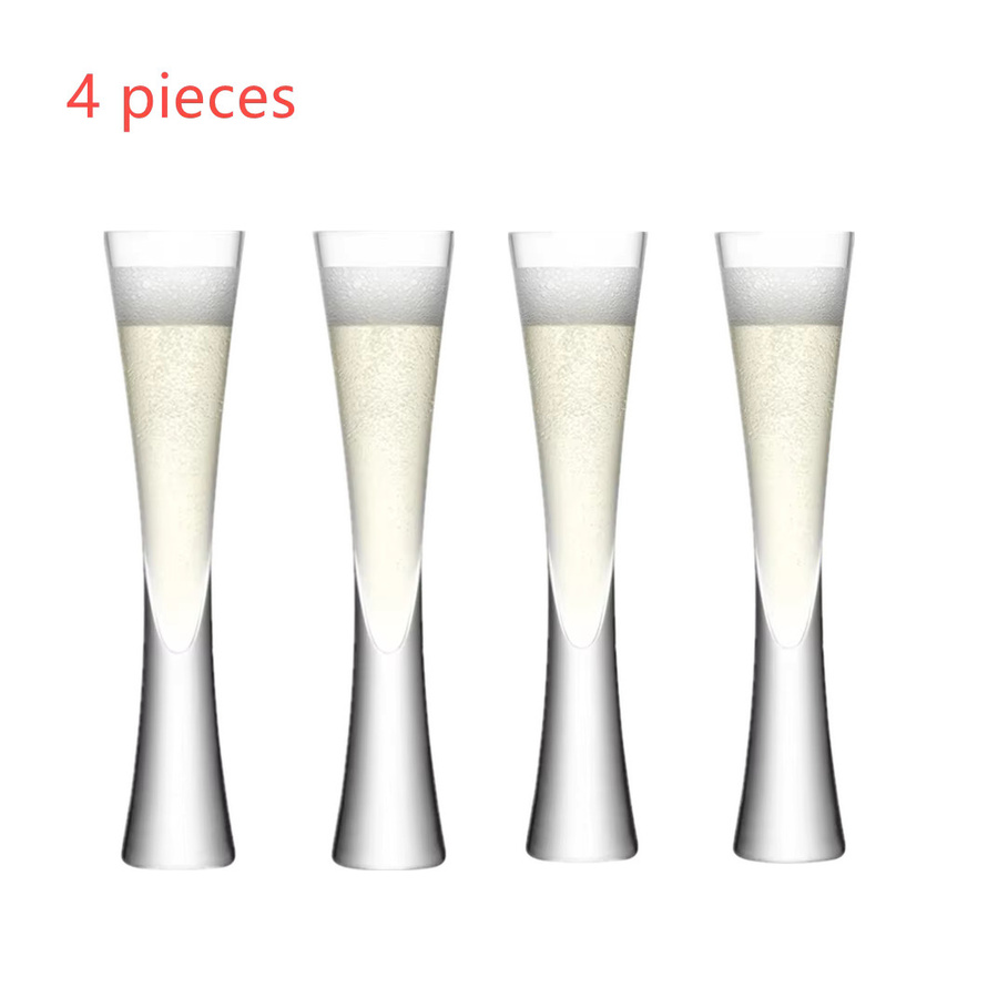LOULONG Champagnergläser Flöten aus Glas in Transparent - Bild 6
