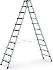 Zarges Comfortstep B Stehleiter aus Aluminium in Silber mit 2 x 11 Stufen und gepolsterter Stufen-Vorderkante - Bild 1