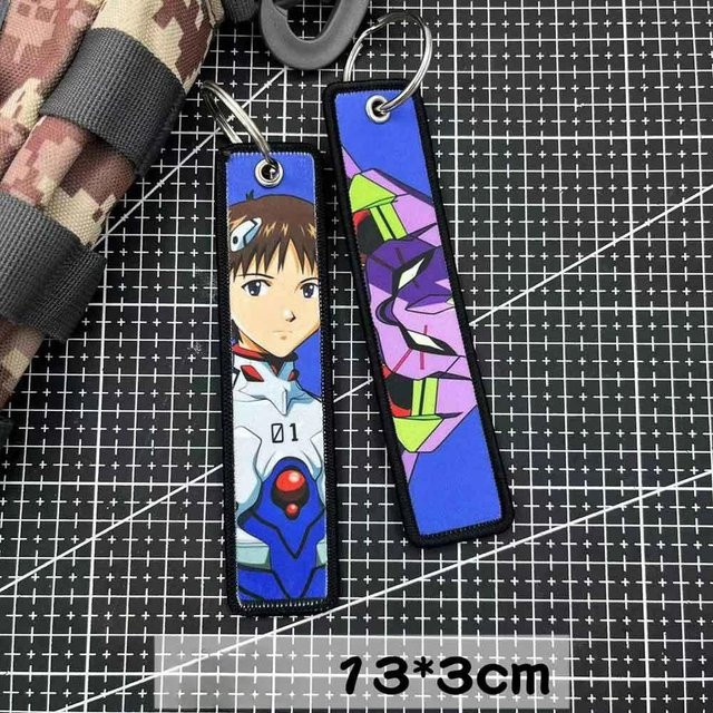 Evangelion Schlüsselanhänger, Stickerei - Bild 1