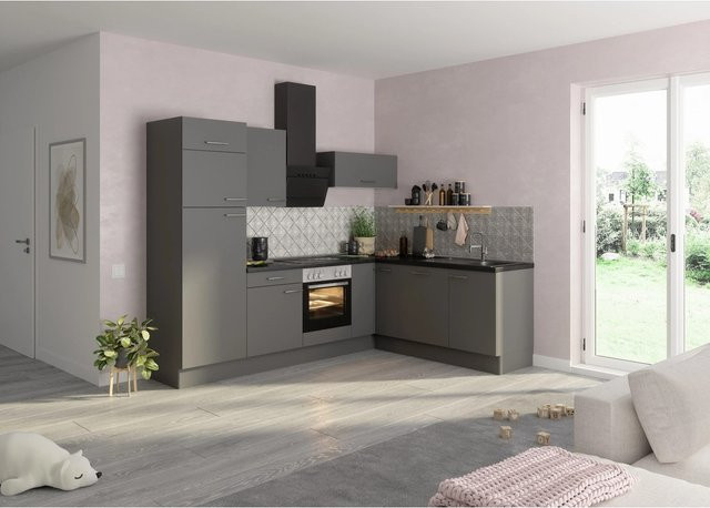 Optifit Winkelküche Optikoncept Mats in Basaltgrau mit 270 cm Breite - Bild 1