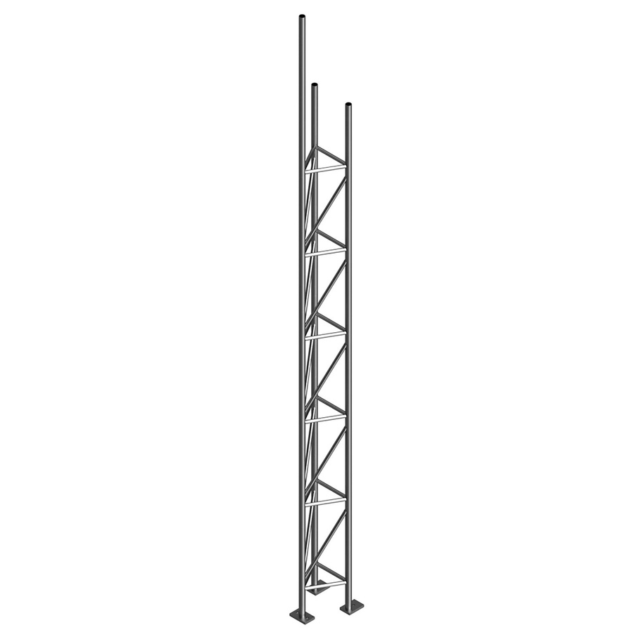 Schake Gitterrohrmast aus Stahl, feuerverzinkt, Silber, Höhe: 5350 mm - Bild 2