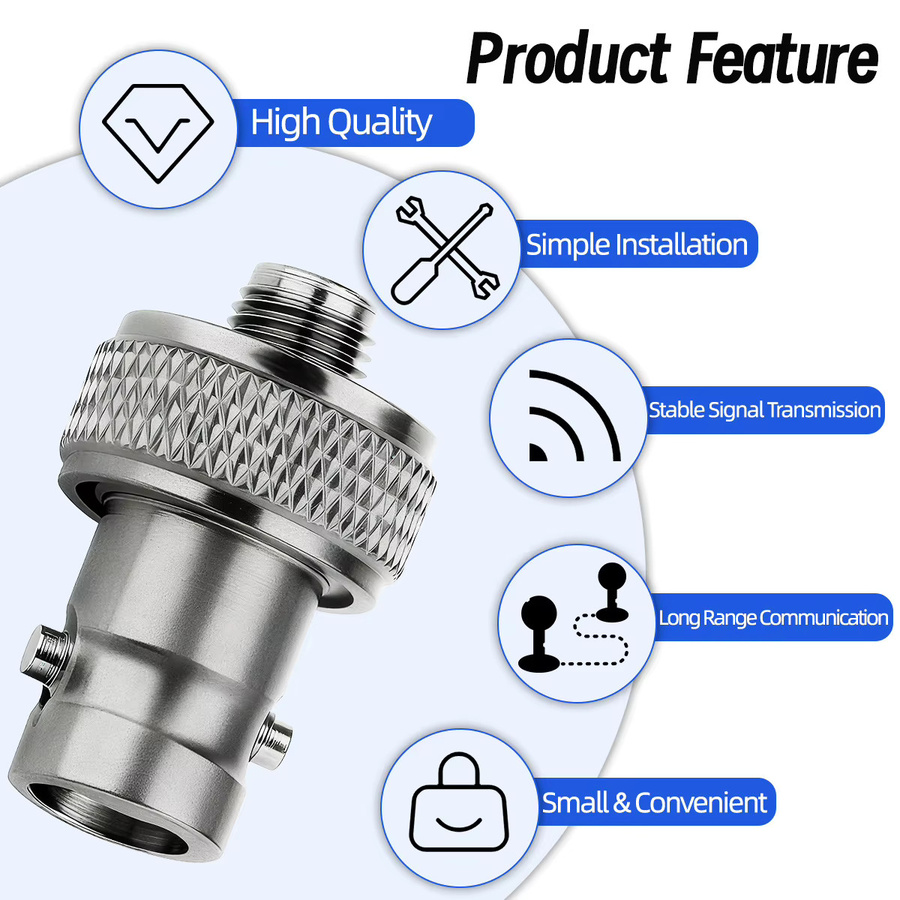 ABBREE Antennenadapter SMA-Buchse auf BNC-Anschluss in Silber für Walkie Talkie und Amateurfunk wie UV-5R und Mini UV-21PRO - Bild 4