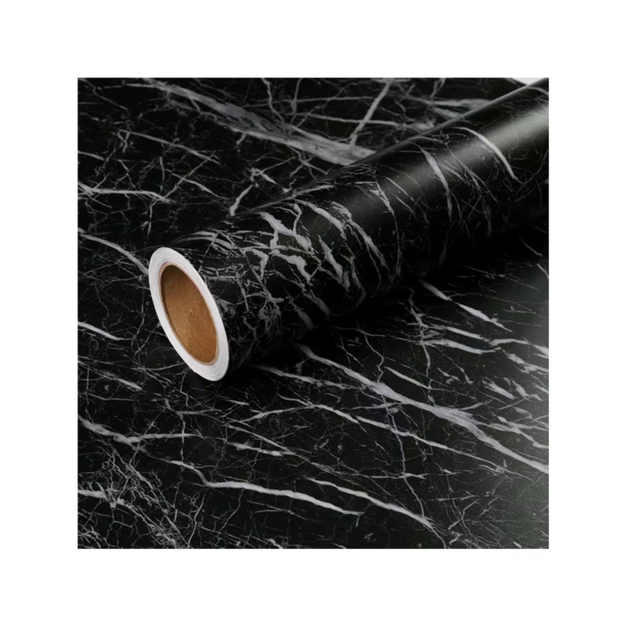 Selbstklebende KADUO Kontaktfolie in Weiß mit matter Marmorimitation aus wasserfestem und ölbeständigem PVC für Küchenschränke und Möbel - Bild 4