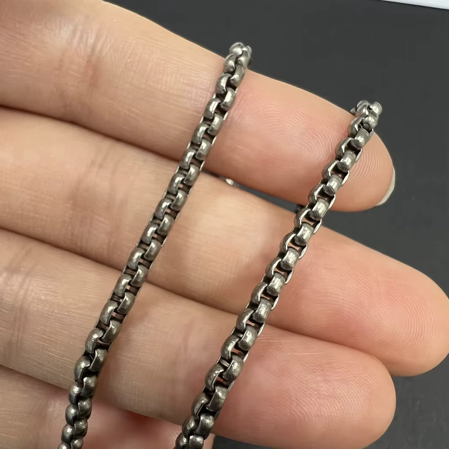 TITITIY Halskette Titan, Silber, 3mm, Unisex - Bild 4