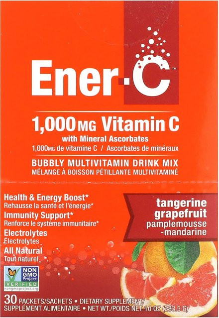 Ener-C, Getränkepulver, Multivitamin-Getränkemischung, Mandarine Grapefruit, 30 x 9,45 g - Bild 1